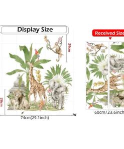 Stickers Chambre Bébé - Jungle Tropicale Perroquet Stickers Chambre Bébé - Jungle Tropicale Perroquet