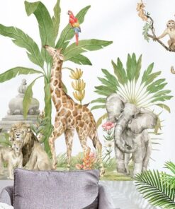 Stickers Chambre Bébé - Jungle Tropicale Perroquet Stickers Chambre Bébé - Jungle Tropicale Perroquet
