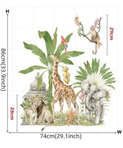 Stickers Chambre Bébé - Jungle Tropicale Perroquet Stickers Chambre Bébé - Jungle Tropicale Perroquet
