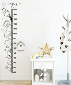 Toise Originale Stickers Chambre Bébé - Toise Animaux Scandinaves