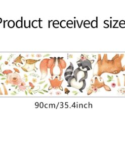 Stickers Chambre Bébé - Animaux de la Forêt Biche Renard