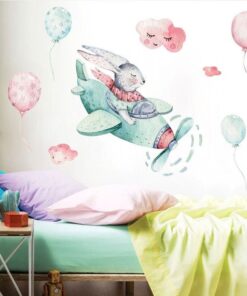 Alternative view of Stickers Lapin Avion