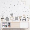 Stickers Chambre Bébé - Animaux Mignons Etoiles