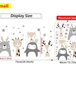 Stickers Chambre Bébé - Animaux Mignons Etoiles