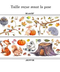 Stickers Chambre Bébé - Forêt Animaux Automne Stickers Chambre Bébé - Forêt Animaux Automne