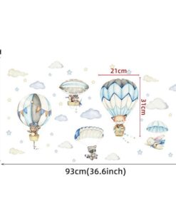 Stickers Chambre Bébé - Renard Montgolfière Stickers Chambre Bébé - Renard Montgolfière