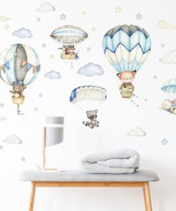 Alternative view of Stickers Chambre Bébé - Renard Montgolfière