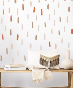 Stickers Chambre Bébé - Formes Bâtons Pluie Ronds