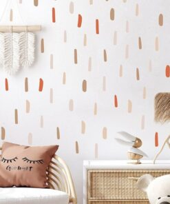 Stickers Chambre Bébé - Formes Bâtons Pluie Ronds