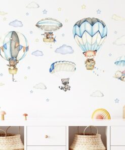 Stickers Chambre Bébé - Renard Montgolfière Stickers Chambre Bébé - Renard Montgolfière
