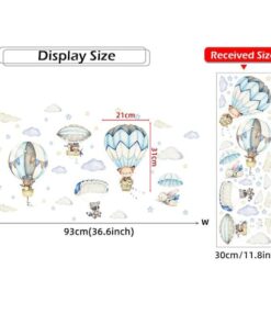 Stickers Chambre Bébé - Renard Montgolfière Stickers Chambre Bébé - Renard Montgolfière