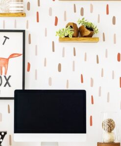 Stickers Chambre Bébé - Formes Bâtons Pluie Ronds