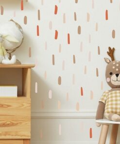 Alternative view of Stickers Chambre Bébé - Formes Bâtons Pluie Ronds