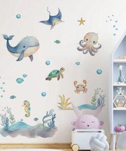 Stickers Chambre Bébé - Animaux de l'Océan Stickers Chambre Bébé - Animaux de l'Océan