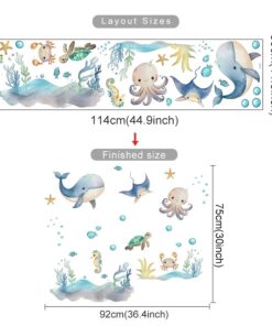 Alternative view of Stickers Chambre Bébé - Animaux de l'Océan