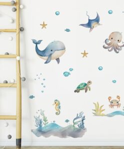 Stickers Chambre Bébé - Animaux de l'Océan Stickers Chambre Bébé - Animaux de l'Océan