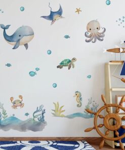 Stickers Chambre Bébé - Animaux de l'Océan Stickers Chambre Bébé - Animaux de l'Océan