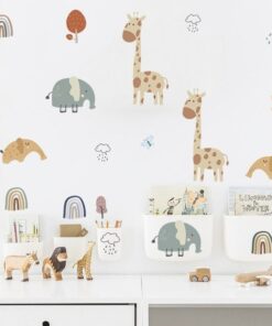 Stickers Chambre Bébé - Arc en ciel Girafe Stickers Chambre Bébé - Arc en ciel Girafe