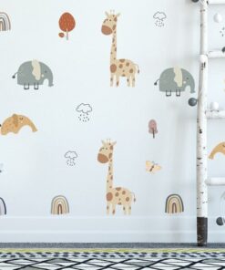 Stickers Chambre Bébé - Arc en ciel Girafe Stickers Chambre Bébé - Arc en ciel Girafe