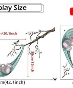 Stickers Chambre Bébé - Ourson dans son hamac