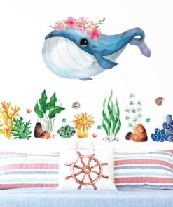 Alternative view of Stickers Chambre Fille - Poulpe Fleurs