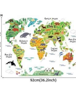 Stickers Muraux Carte Du Monde