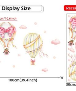 Alternative view of Stickers Chambre Fille - Montgolfières Nuages