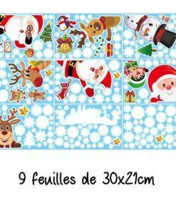 Stickers Vitre Noël - Décoration Père Noel Stickers Vitre Noël - Décoration Père Noel