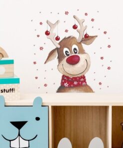 Alternative view of Stickers Chambre Bébé - Renne de Noel