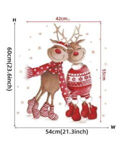 Stickers Chambre Bébé - Deux Rennes de Noël