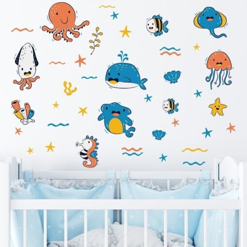 Stickers Chambre Bébé - Petits Animaux de la Mer