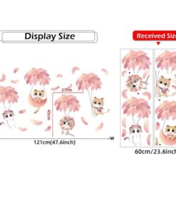 Stickers Chambre Bébé - Chats Parachute Stickers Chambre Bébé - Chats Parachute