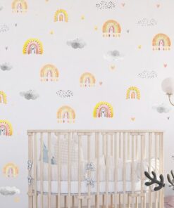 Stickers Chambre Fille - Arc en ciel nuages Stickers Chambre Fille - Arc en ciel nuages