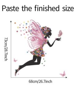 Stickers Chambre Fille - Fée Papillon Stickers Chambre Fille - Fée Papillon