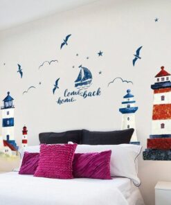 Alternative view of Stickers Chambre Garçon - Phare Mer