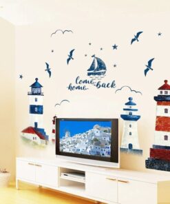 Stickers Chambre Garçon - Phare Mer Stickers Chambre Garçon - Phare Mer