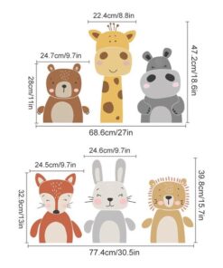 Stickers Chambre Bébé - Animaux Savane Pois Stickers Chambre Bébé - Animaux Savane Pois