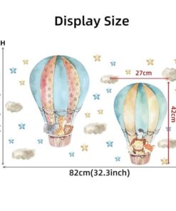 Stickers Chambre Garçon - Montgolfières étoiles Stickers Chambre Garçon - Montgolfières étoiles