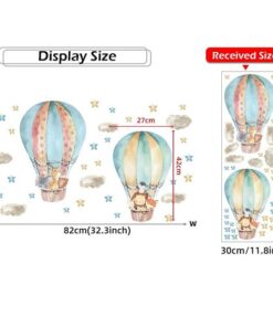 Stickers Chambre Garçon - Montgolfières étoiles Stickers Chambre Garçon - Montgolfières étoiles