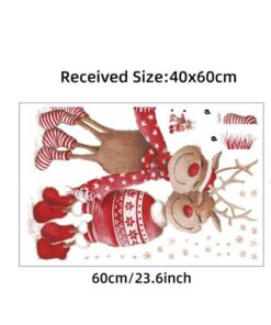 Stickers Chambre Bébé - Deux Rennes de Noël