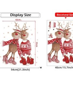 Stickers Chambre Bébé - Deux Rennes de Noël