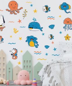 Stickers Chambre Bébé - Petits Animaux de la Mer