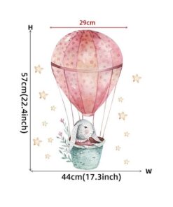 Stickers Muraux Lapin Montgolfière Stickers Muraux Lapin Montgolfière