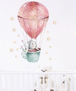 Stickers Muraux Lapin Montgolfière Stickers Muraux Lapin Montgolfière