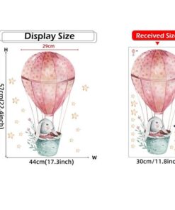 Stickers Muraux Lapin Montgolfière Stickers Muraux Lapin Montgolfière