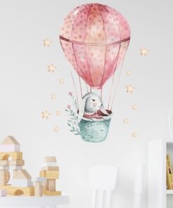 Stickers Muraux Lapin Montgolfière Stickers Muraux Lapin Montgolfière