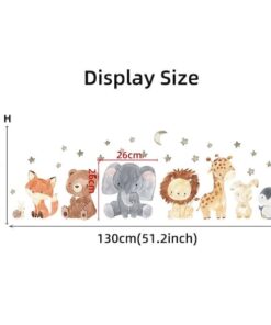 Stickers Chambre Bébé - Animaux de la Savane Etoiles Stickers Chambre Bébé - Animaux de la Savane Etoiles