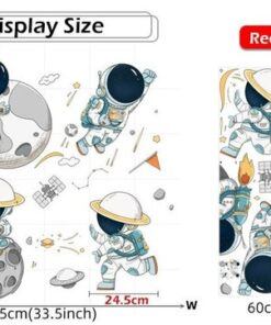 Stickers Chambre Garçon - Astronautes Satellite