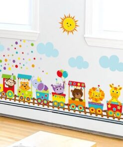 Alternative view of Stickers Chambre Bébé - Animaux de la Savane Train