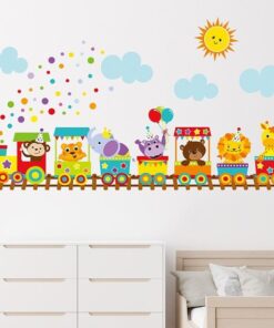 Stickers Chambre Bébé - Animaux de la Savane Train Stickers Chambre Bébé - Animaux de la Savane Train